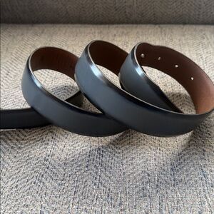Allen Edmonds Handcrafted Black/Gray oil tanned Belt Size: 95/38